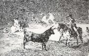 Francisco Goya El celebre Fernando del Toro,barilarguero,obligando a la fiera con su garrocha oil
